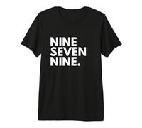 Nine Seven Nine Codice Area 979 College Station TX Texas Stati Uniti d'America Maglietta Premium