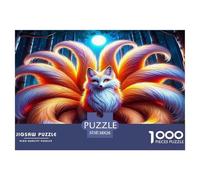 Nine-tailed Fox Jigsaw Puzzle Impossibili 1000Pcs Decorazione La Casa Giochi Rilassamento E Intelligence Per Adulti E Bambini Da 12 Anni 38x26cm/1000pcs