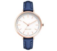 Nine West Blue Leather Dress Watch