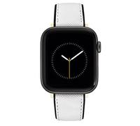NINE WEST Cinturino alla moda per Apple Watch, sicuro, regolabile, di ricambio, si adatta alla maggior parte dei polsi, bianco/nero/oro, bianco/nero/oro.