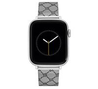 NINE WEST Cinturino di ricambio alla moda per Apple Watch, sicuro, regolabile, compatibile con la maggior parte dei polsi, colore: argento, Argento