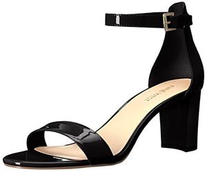 NINE WEST FOOTWEAR Women's Pruce Heeled Sandal, Black, 3 UK