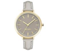 Nine West Gray Leather Dress Watch