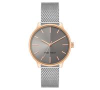 Nine West Gray Stainless Steel Bracelet Watch