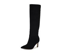 Nine West Lorthey - Stivali alti al ginocchio da donna, Camoscio Nero 001, 35 EU