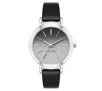 Nine West Orologio Analogico al Quarzo Giapponese Donna con Cinturino in Pelle Sintetica NW/2289OMBK