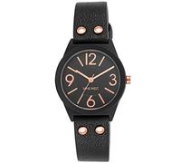 Nine West Orologio Analogico da Donna con Cinturino in Poliuretano NW/1932BKRG
