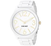 Nine West Orologio con bracciale gommato opaco da donna, NW/1678WTWT