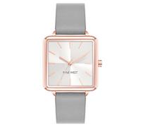 Nine West Orologio da donna con cinturino, Grigio/Oro rosa 2, giapponese