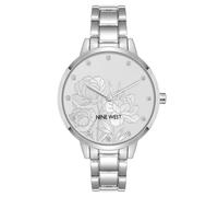 Nine West Orologio da indossare NW/2099FLSV, Floreale Argento
