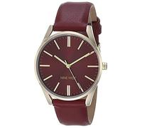 Nine West - Orologio da polso da donna, Borgogna/Oro
