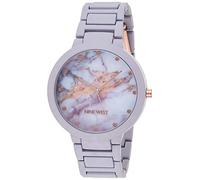 Nine West - Orologio da polso da donna, con cinturino in gomma, Viola