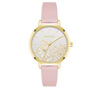 Nine West - Orologio da polso da donna, Rosa Chiaro/Oro