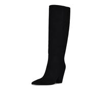 Nine West Stivali alti Adera da donna, Camoscio Nero 001, 41 EU