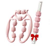 Nine Wheel Circular Leg Clamp,2025 New Manual Massage Relax Roller with 9 Wheels,Portable Multifunctional Ring Rollerfor Women and Men, for Indoor Sports Yoga (Pink)