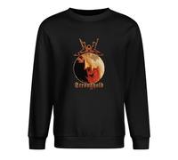 NINEAIR Summoning Stronghold Black Metal 100% Cotton Men Pullover Long Sleeve Crewneck Unisex Sweatshirts Black XXXL