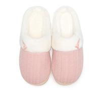NineCiFun Pantofole da donna accoglienti in memory foam pelose morbide pantofole calde camera da letto pantofole antiscivolo suola rigida per le donne uso interno ed esterno(EU38/39,rosa)