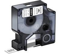 Nineleaf 10 Confezioni Sostituzione per Dymo 18051 Rhino 6,35 x 1,5 m, nero su bianco, per etichettatrice industriale Rhino Pro 3000 4200 5000 5200 6000 Etichettatrice