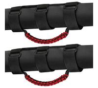 NINEMAX Maniglie Del Roll Bar in Paracord, Roll Bar Auto con Velcro 2 Pezzi per Jeep Wrangler YJ TJ JK JKU JL JLU
