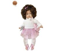 NINES D'ONIL Tai 45cm Bambola Asiatica Capelli Ricci Bambolotto Neonato