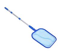 NINESHE Net di Skimmer a Foglia di Piscina, Strumento di Pulizia della Piscina con Net di Scoop al Polo Telescopico a 3 Sezioni, Palo di Alluminio Telescopico Regolabile per la Pulizia