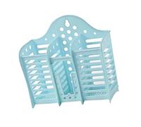 NINESHE Portaposate in Plastica, Cestello Multifunzionale da Parete per Scolpire Bacchette e Cucchiai, Organizer per Posate da Cucina (Blu)