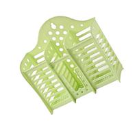 NINESHE Portaposate in Plastica, Cestello Multifunzionale da Parete per Scolpire Bacchette e Cucchiai, Organizer per Posate da Cucina (Verde)