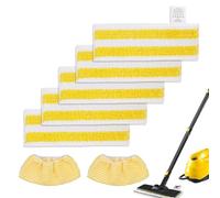 NINESPRING Set di 7 Panni di Ricambio in Microfibra per Kärcher EasyFix compatibili con SC1, SC2, SC3, SC4, SC5, cuffie in microfibra per pulitori a vapore, accessori di ricambio