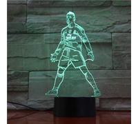 Ninesun USB 3D Led Night Light con e 7 Colori Variabili Lampada Da Comodino Luci Calcio Giocatore di Calcio Cristiano Ronald Figura