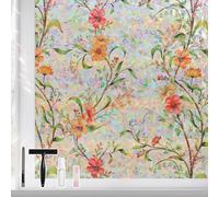 NINETREX Pellicola protettiva per vetri, pellicola decorativa floreale Gesang, effetto arcobaleno, protezione UV, adatta per salotti, cucine e camere da letto.（60x200cm）