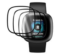 NineXuan Confezione da 3 pellicole protettive per Fitbit Charge 6/Charge 5/Inspire 3/Versa 4/Sense 2, durezza 9H, trasparente, senza bolle, antigraffio, pellicola in vetro temperato (Versa 4/Sense 2)