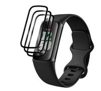 NineXuan Confezione da 3 pellicole protettive per Fitbit Charge 6/Charge 5/Inspire 3/Versa 4/Sense 2, durezza 9H, trasparenza HD, senza bolle, antigraffio, pellicola temperata (Charge 5)