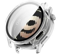 NineXuan Custodia protettiva per Oneplus Watch Lite, custodia protettiva completa per Oppo Watch S, custodia rigida per schermo in PC (trasparente)