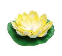 Ninfee artificiali galleggianti solari, luci galleggianti per piscina da 17 × 7 cm per laghetto, decorazioni per laghetti da esterno, decorazioni galleggianti per laghetti, piscine, giardini, case
