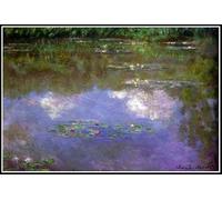 Ninfee Le Nuvole Dipinto di Claude Monet - Dipingi con i Numeri per Adulti Principianti - Kit di pittura digitale fai da te con Numeri su tela 40 x 50 cm