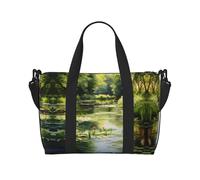 Ninfee nello stagno borsa a tracolla, borsa casual da viaggio, adatta per lavoro, viaggi, fitness, turismo, borsa da donna con cerniera