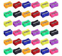 NINFEIQI 30 temperamatite, temperamatite a foro singolo, in plastica, matita manuale per la maggior parte delle matite di dimensioni adulti e bambini (colore casuale)