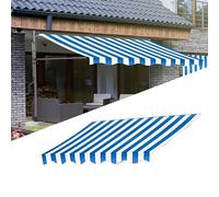Ning impermeabile di ricambio in tessuto per esterni per terrazza, cortile, balcone e portico, blu e bianco, 285 cm, per proteggere il giardino