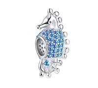 NINGAN Charm Ciondolo per Bracciali Pandora Argento 925 Abalorio Bead Charm da donna