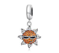 NINGAN Ciondolo Sole Delicato Bracciale da donna in argento 925 con ciondolo Regali souvenir di viaggio