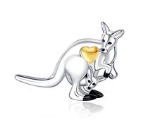 NINGAN Incantevole animale argento 925 Charm perlato elefanti, cani, serpenti, conigli, perline adatto per il regalo di vacanza del braccialetto delle donne