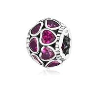 NINGAN “Love all Around” Abalorios Charms de Piedra de Nacimiento Compatible con Europeas Pulsera, Birthstone Charms Plata de Ley 925 con 5A Circonita (luglio)