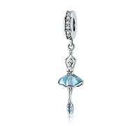 NINGAN Pendente in argento 925 Balletto girl charm adatto per la collana del braccialetto delle signore