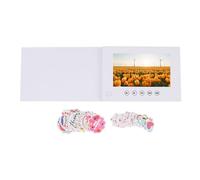 NINGANME Cartolina video da 7 pollici, brochure video elettronica con schermo LCD, brochure digitale con riproduzione HD 720P per matrimoni, Natale, anniversari e occasioni speciali