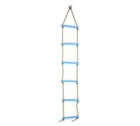 NINGANME Scala da Arrampicata per Bambini a Sei sezioni in plastica per Esterni, Gioco di Arrampicata con Corda per Bambini, Scala ad Altezza Regolabile con Corde in Nylon Resistenti per Il (Blu)
