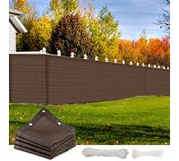 NINGBAI Frangivisto Balcono Schermi 80 x 900 cm Telo Ombra Schermo Frangivisto per Recinzione Giardino su Misura, con Occhielli e Fascetta per Veranda, Cortile, Terrazza, Marrone