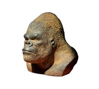 NingBright Decorazioni da scrivania Statua di busto gorilla in ghisa solida, statuetta scimpanzé, scultura simulazione animale Sculture e accessori decorativi