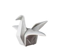 NingBright Ornamento da scrivania Statua di statuetta gru in ceramica origami a forma realizzata a mano for la decorazione domestica Arredamento moderno per la casa(M)