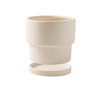 NingBright Vasi divertenti Vaso for fiori in terracotta for piante rotonde creative in argilla bianca for interni Decorazioni per il portico(15.1cm)