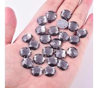 NingPower 2000 Pezzi Strass Rotondi Da 8mm, Artificiale Cristallo Gemme A Retro Piatto Con 2 Fori, Adatti per Progetti Artistici E Artigianali, Accessori Da Cucire